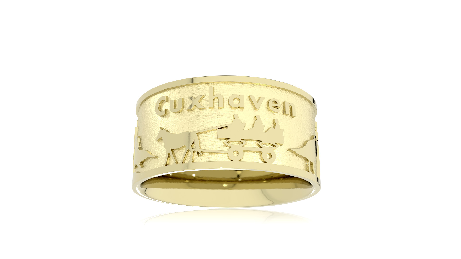 Ring Stadt Cuxhaven 585 Gelbgold
