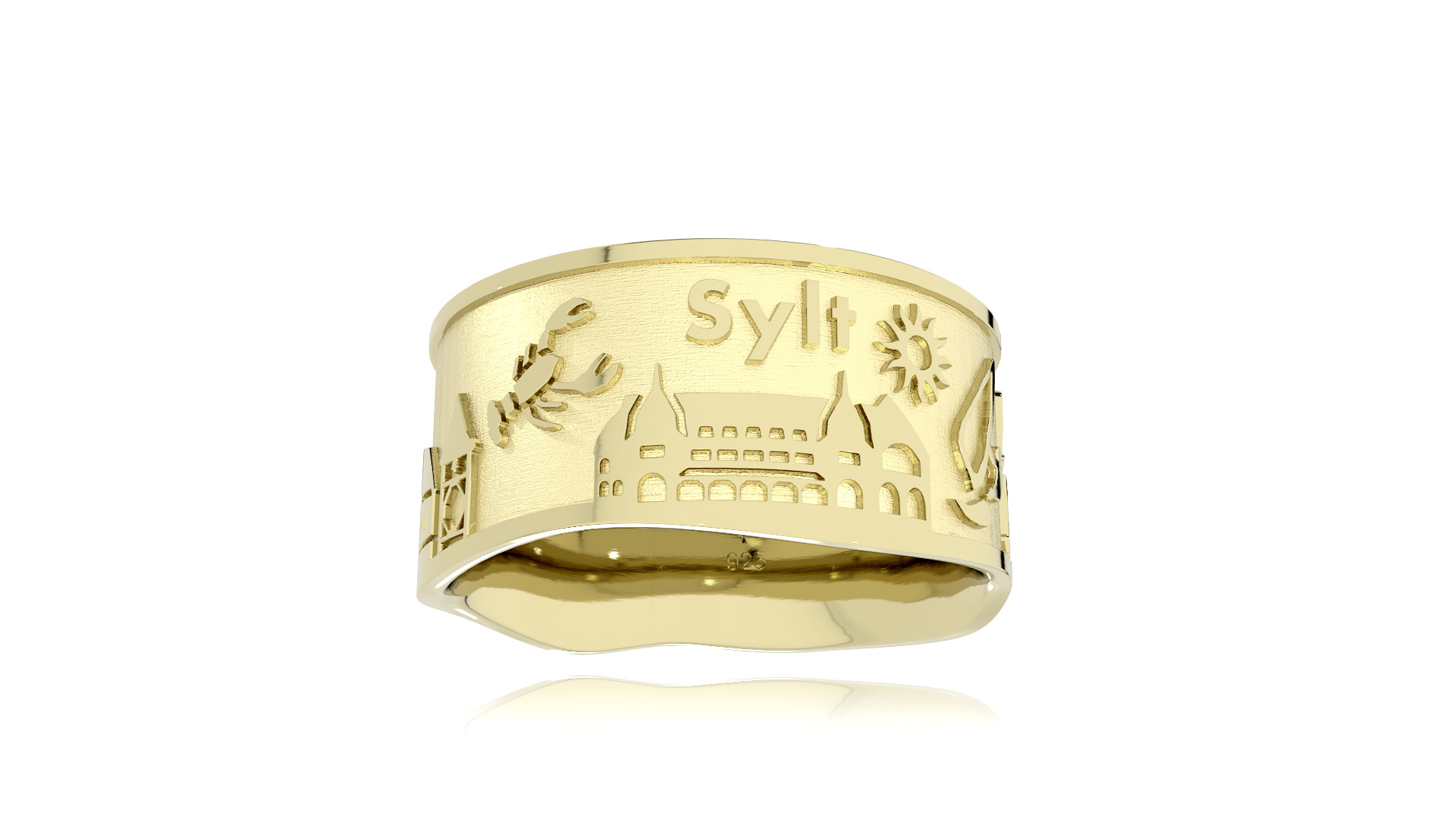 Inselring Sylt 10mm Gelbgold 585 